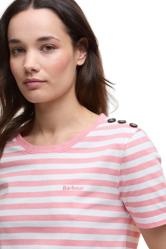 Ferryside Top - Coral Stripe