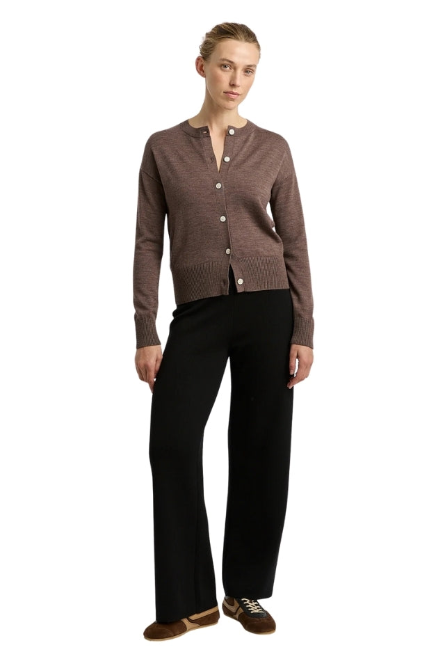 Fine Knit Cardigan - Mocha