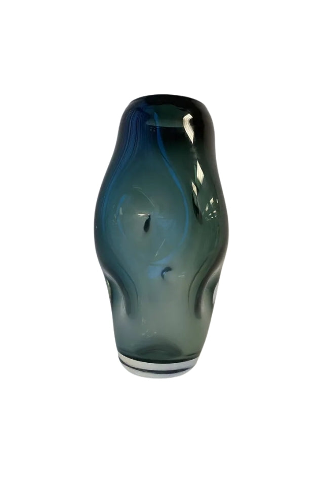 Fleur Dimpled Vase - Ocean Blue