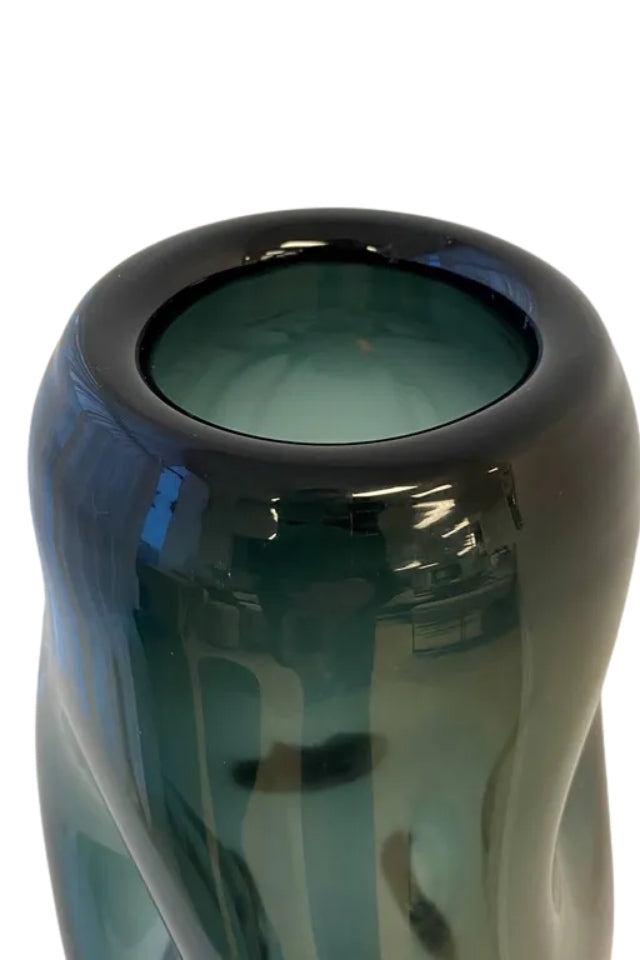 Fleur Dimpled Vase - Ocean Blue