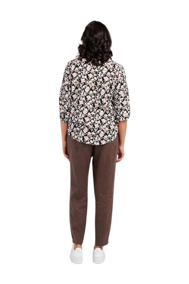 Floral Pinktuck Sleeve Top