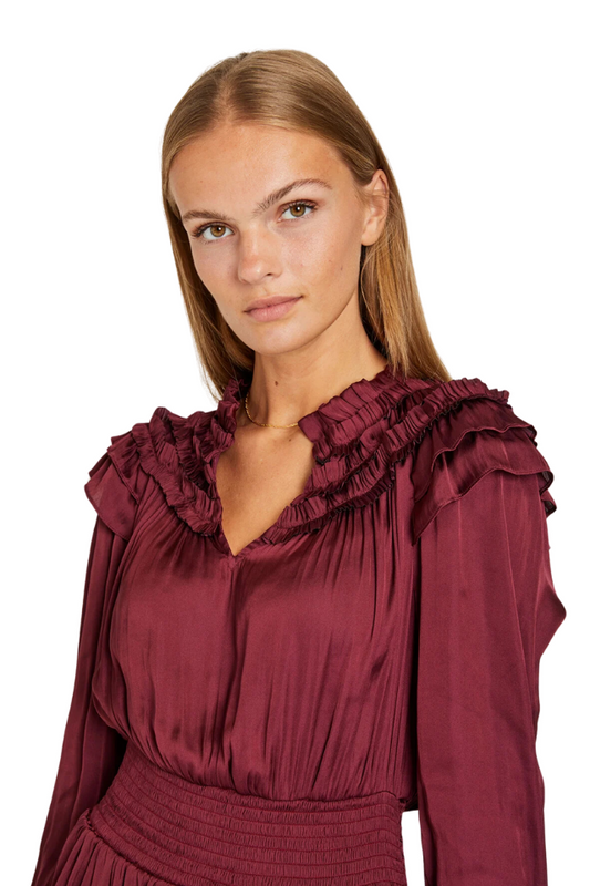 Flori Dress - Raspberry Wine