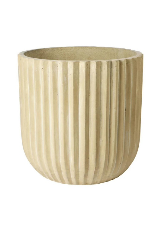 Flowerpot Fiber Planter - Antique Beige