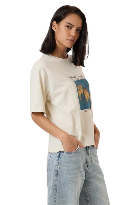 Flower Society Square Tee - Heritage White