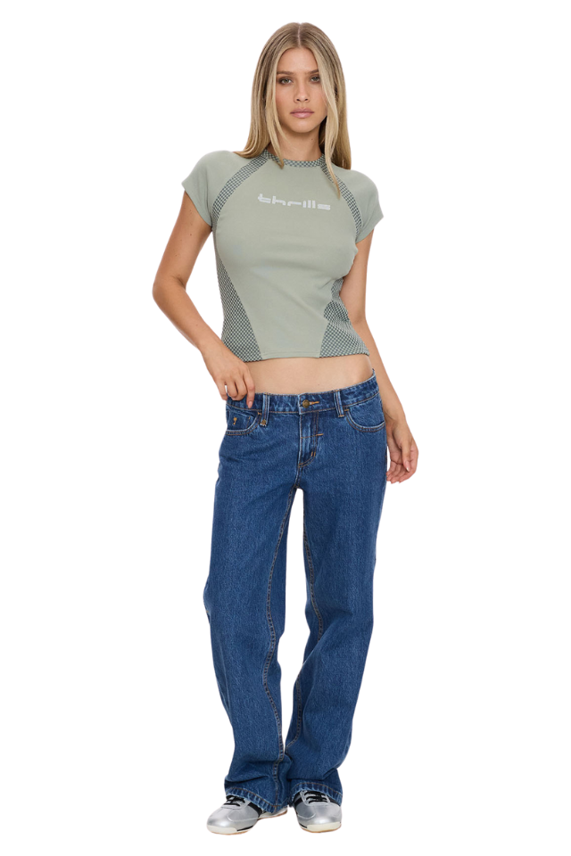 For The Win Raglan Club Tee - Dirty Sage