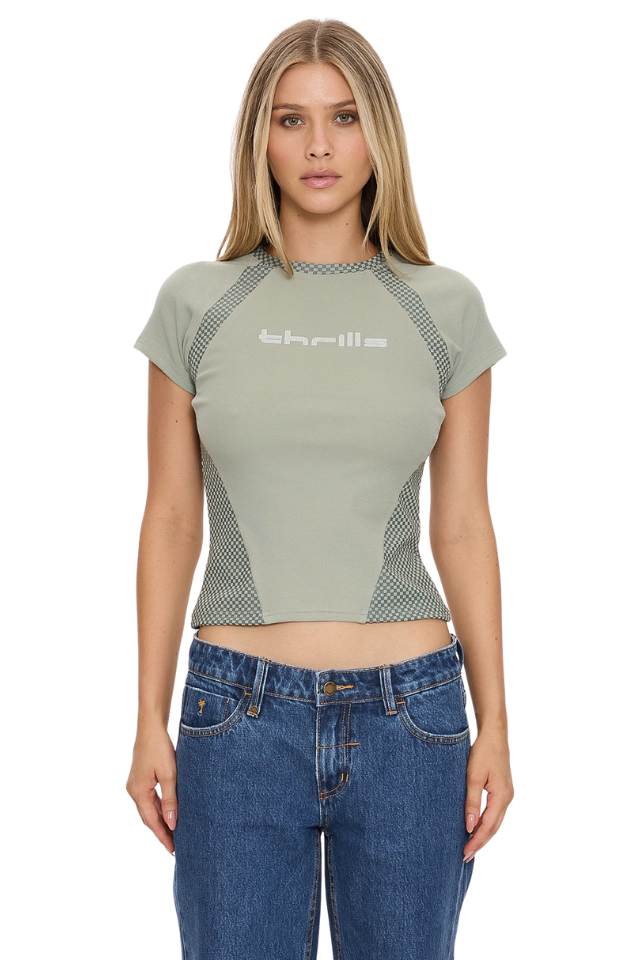 For The Win Raglan Club Tee - Dirty Sage