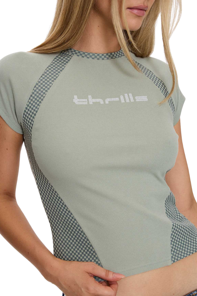 For The Win Raglan Club Tee - Dirty Sage