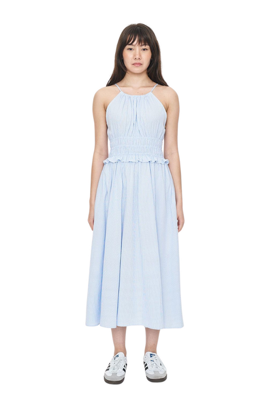 Jeanne Midi Dress - Blue Haze/Chalk