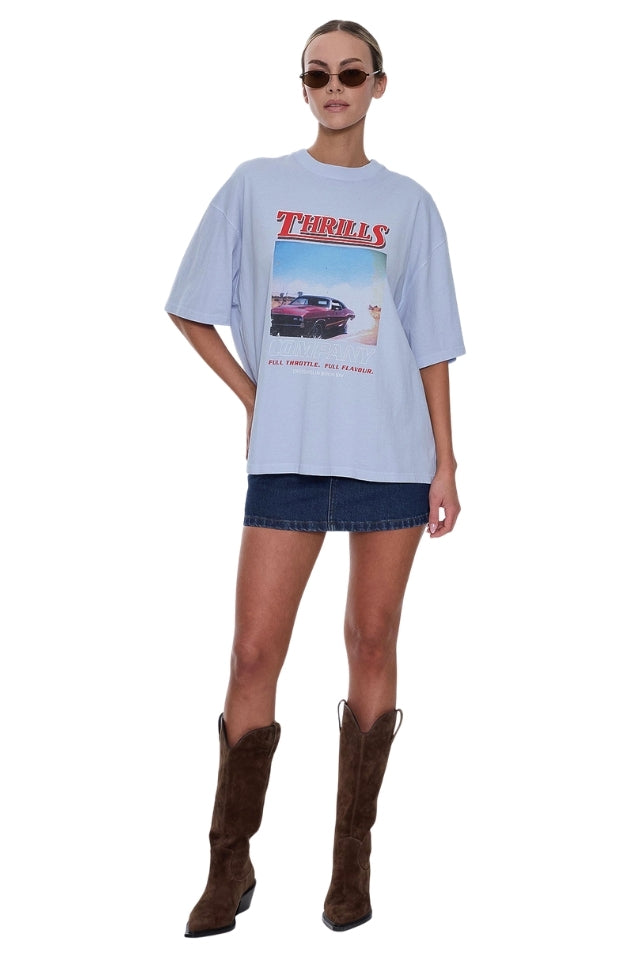 Full Throttle Oversized Tee - Placid Blue
