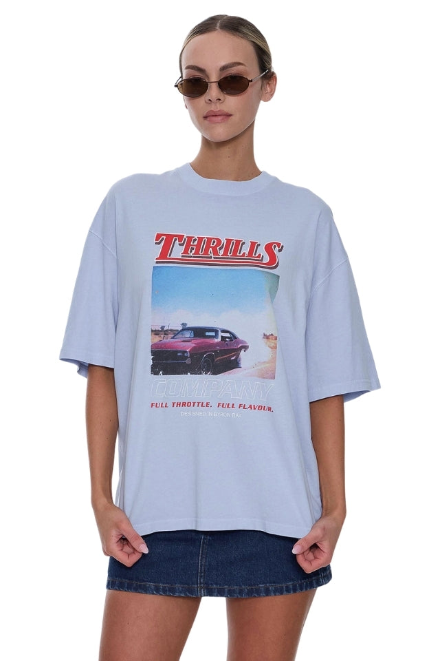 Full Throttle Oversized Tee - Placid Blue