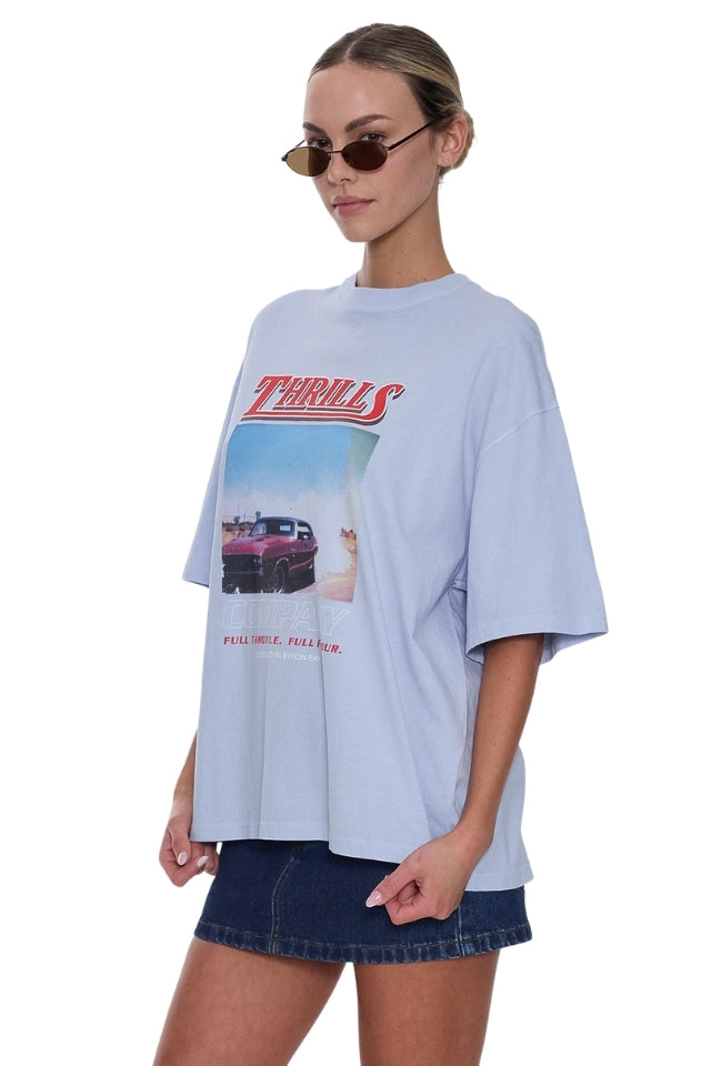 Full Throttle Oversized Tee - Placid Blue