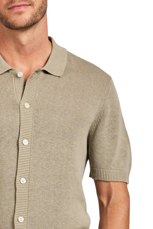 Gatsby Knit Polo - Desert Sage