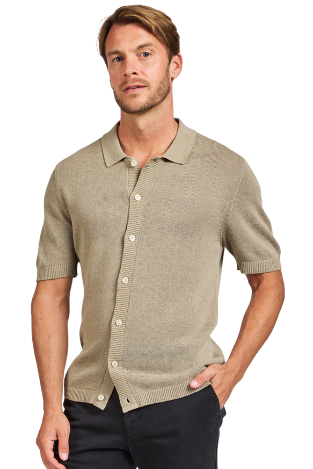 Gatsby Knit Polo - Desert Sage