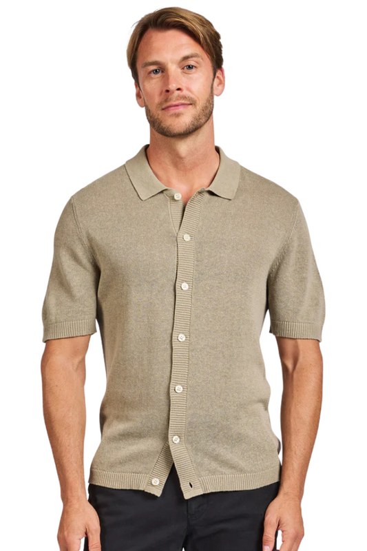 Gatsby Knit Polo - Desert Sage