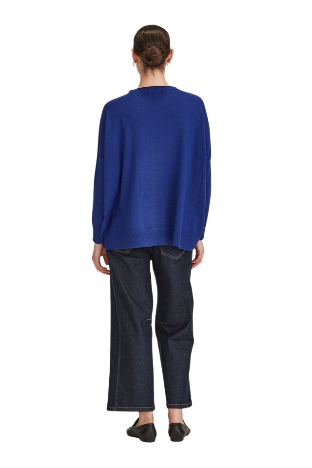 Gemma Merino Weekender - Cobalt