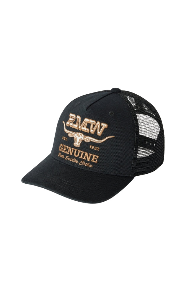 Genuine Longhorn Trucker Cap - Worker Black