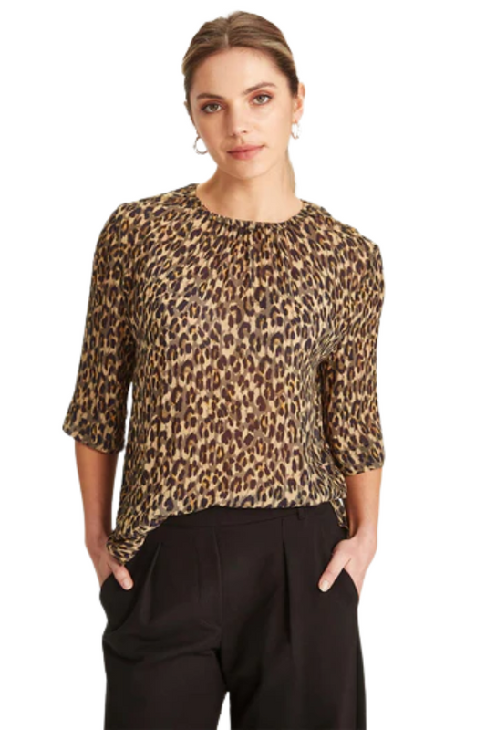 Gisele Leopard Blouse