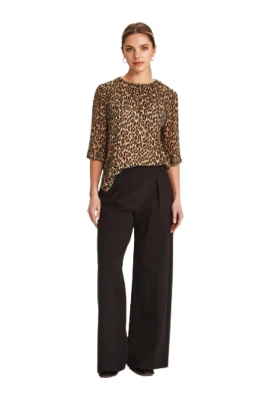 Gisele Leopard Blouse