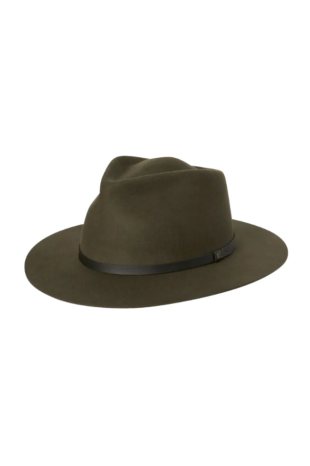 Goodwin Wide Brim Fedora - Olive