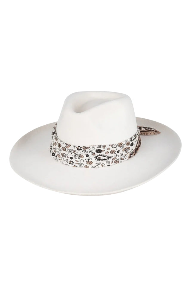 Goulburn Wide Brim Fedora - White