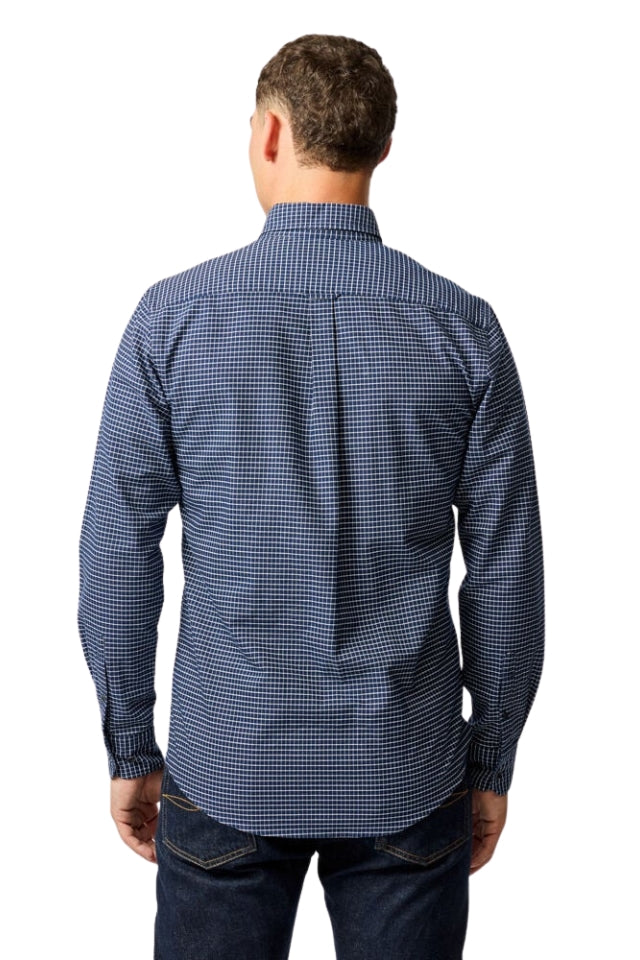Gunn Check Oxford 5 Sports Fit Shirt - Midnight