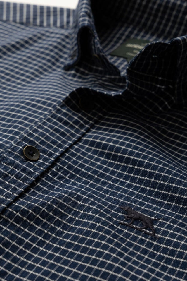 Gunn Check Oxford 5 Sports Fit Shirt - Midnight