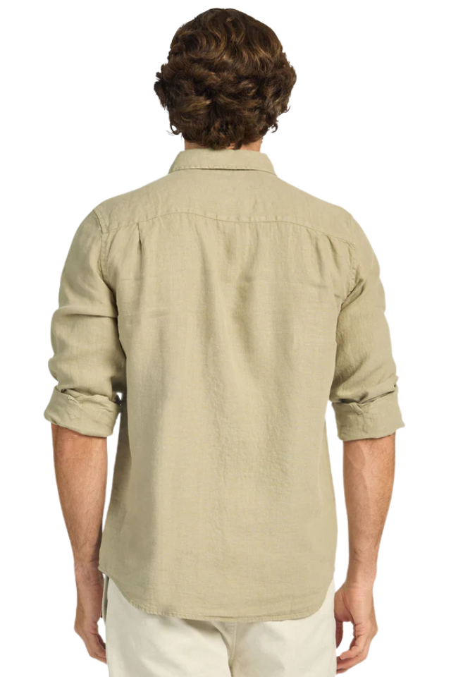 Hampton Linen Shirt - Aloe Green