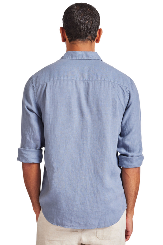 Hampton Linen Shirt - Dutch Blue