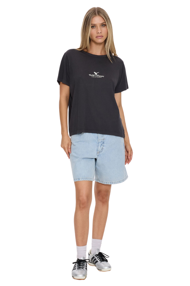 Haven For The Reckless Relaxed Tee - Dark Charcoal