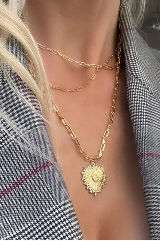 Hearts Desire Paperclip Necklace