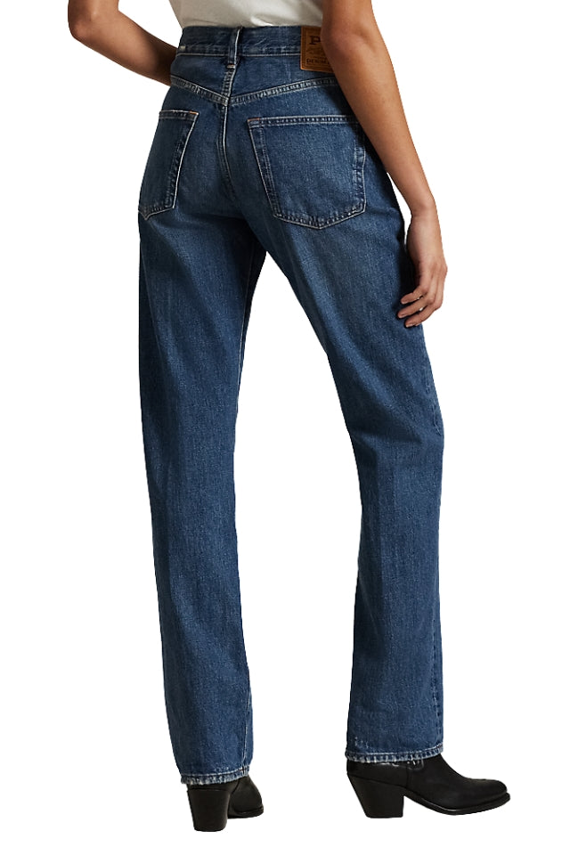 High-Rise Relaxed Straight Jean - Blue