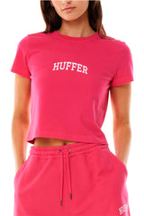 Huffer WTE33S5608 WMNS Baby Tee.League hyper pink 