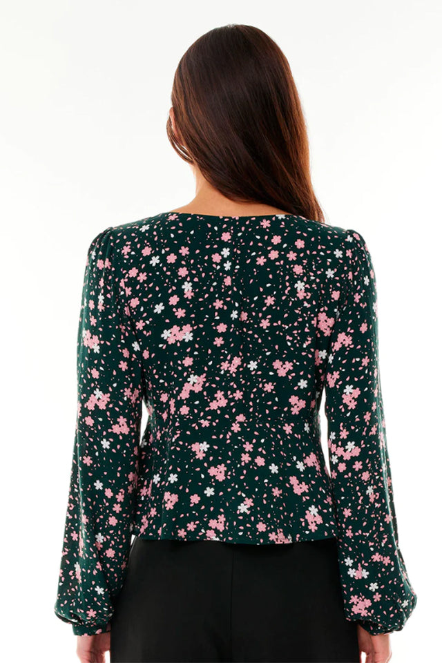Huffer Wtp33S7902 Venice Floral Shift LS Green 