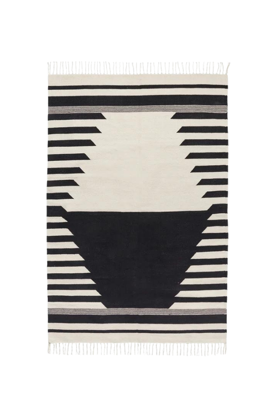 Iselin Rug - Black, Off White