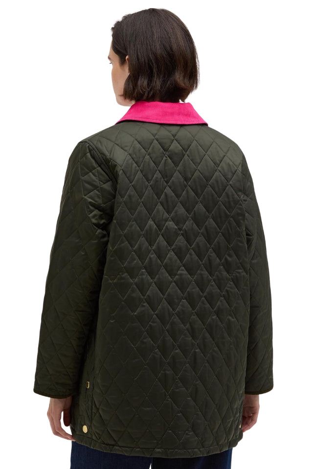 Icons Modern Liddesdale Quilted Jacket - Sage/Fuchsia/Ancient
