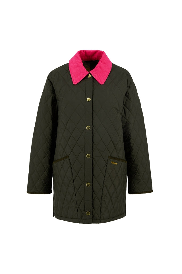 Icons Modern Liddesdale Quilted Jacket - Sage/Fuchsia/Ancient
