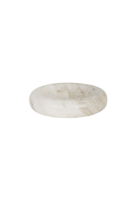 Rufus Indra Shallow Bowl - Oat Marble