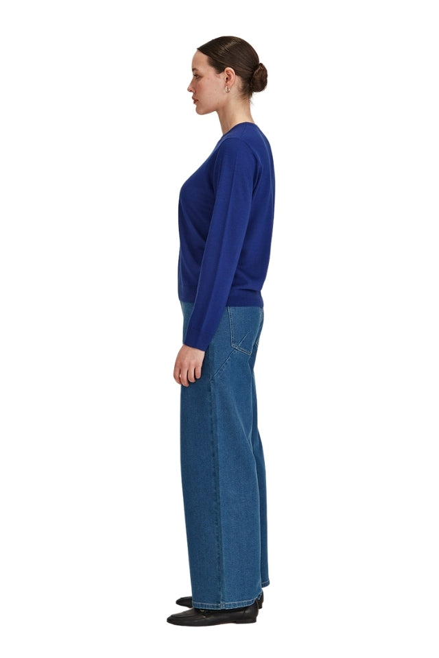 Isabel Merino Sweater - Cobalt