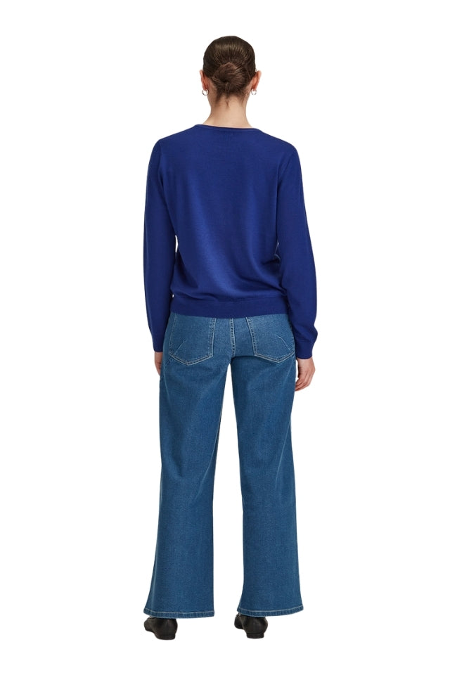 Isabel Merino Sweater - Cobalt