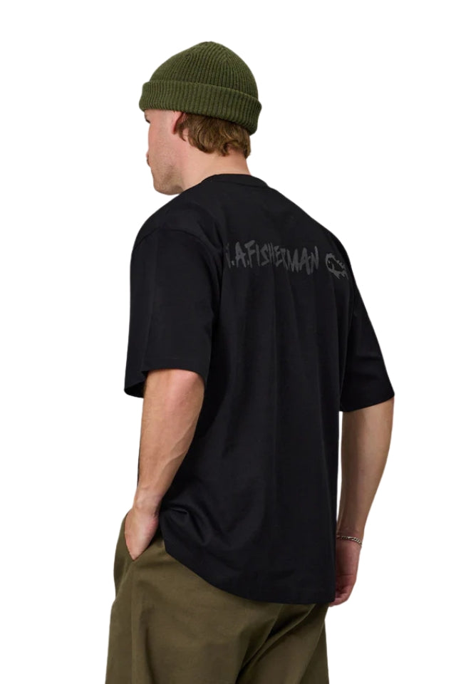 J.A.Fisherman Heavy Shore Tee - Black