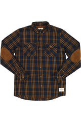 JAF1428 JAF Flanagan Flannel Shirt Brown Blue Check 