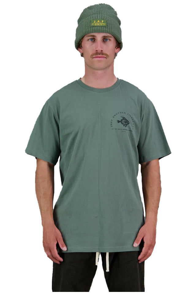 JAF1474 Just Another Fisherman Dory Sketch Tee Green Black 