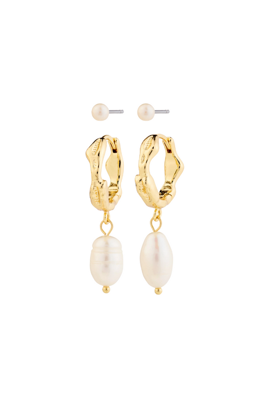 Jonne Pearl Earrings 2-IN-1 Set