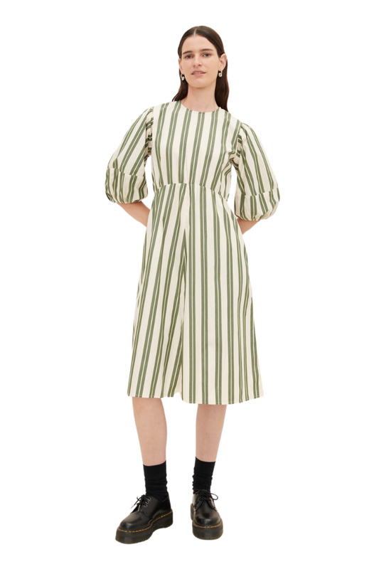 Joan Dress - Forest Stripe