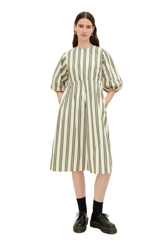 Joan Dress - Forest Stripe