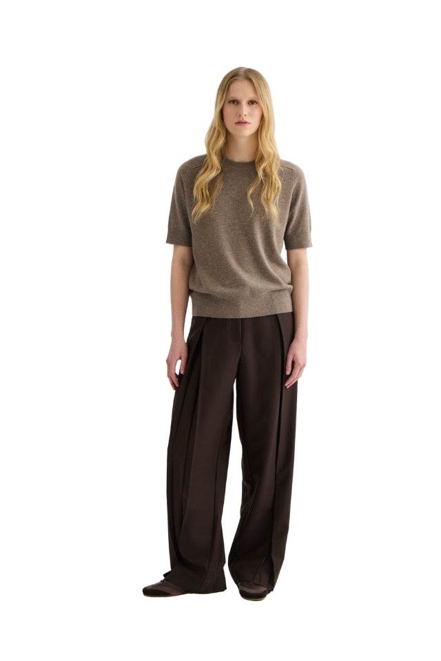 Jasper Short Sleeve Crewneck - Cocoa Marle