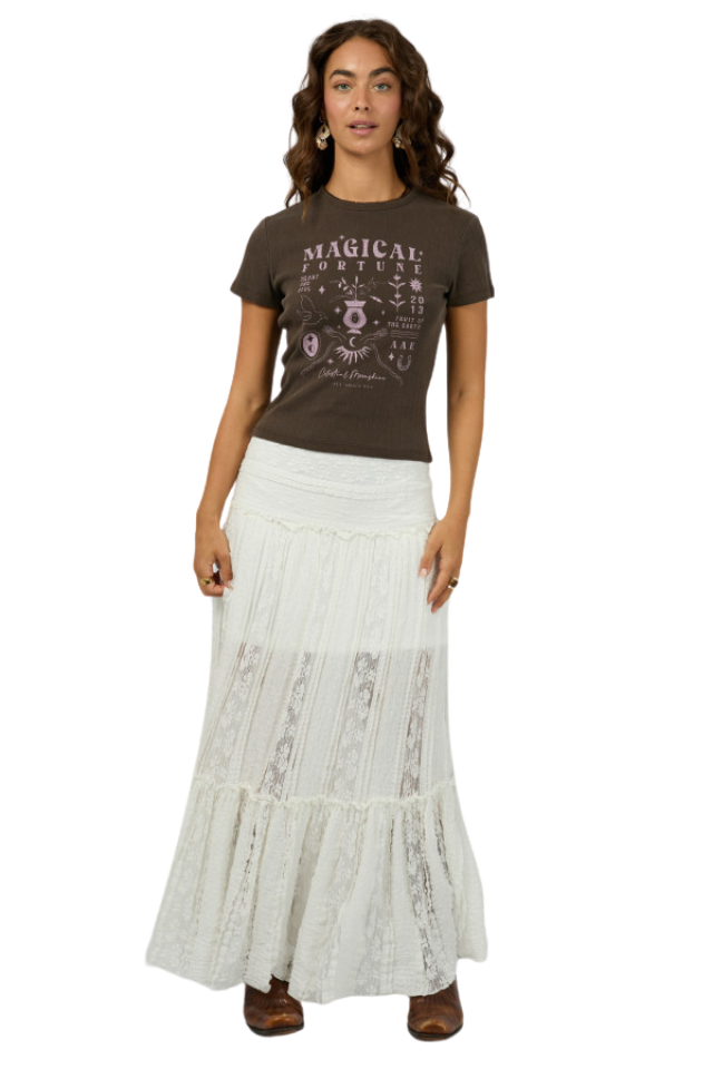 Jessie Maxi Skirt - Vintage White