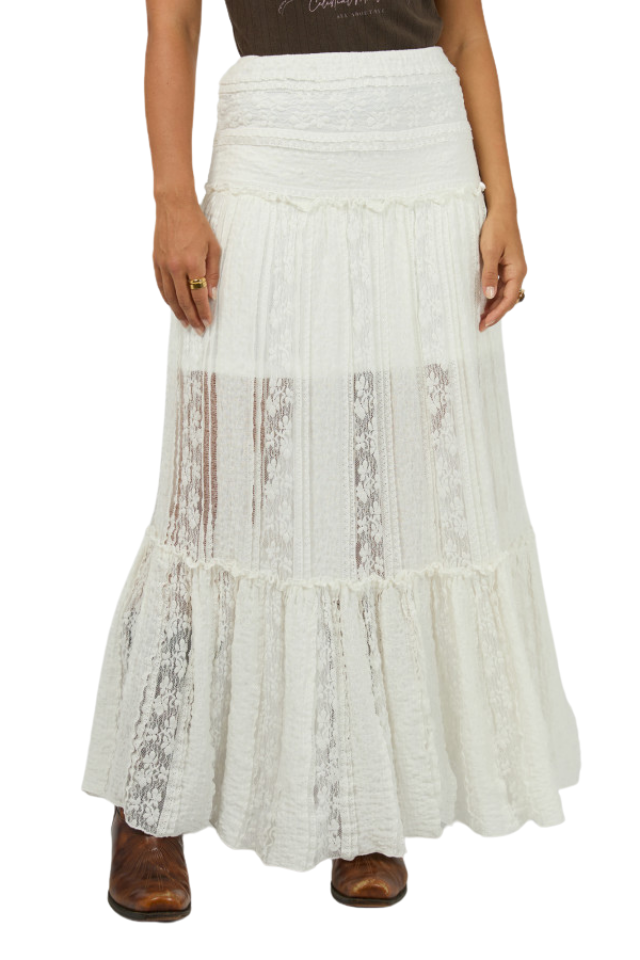 Jessie Maxi Skirt - Vintage White
