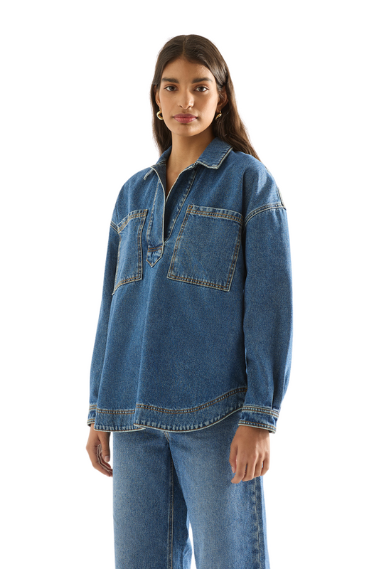 Josie Shirt - Moment Mid Blue