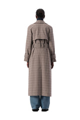 K32516 Elka Collective Freja Trench Chocolate Check 